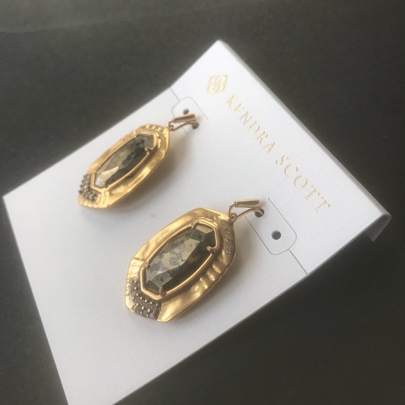 Kendra Scott Vintage Gold Black Pyrite - Picture 5 of 7